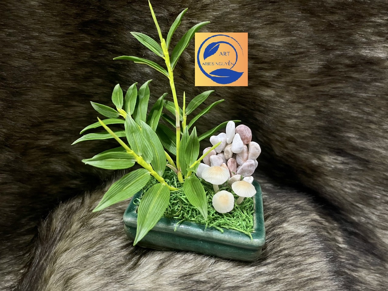 Chậu tiểu cảnh cây tre nhỏ