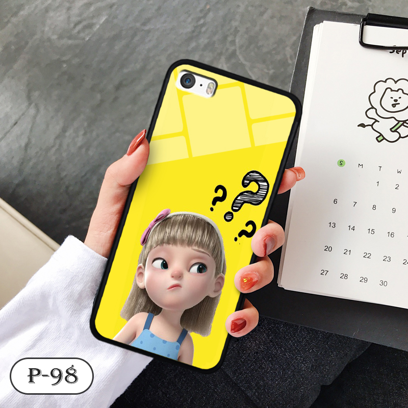 Ốp kính in hình cute IPHONE 5S
