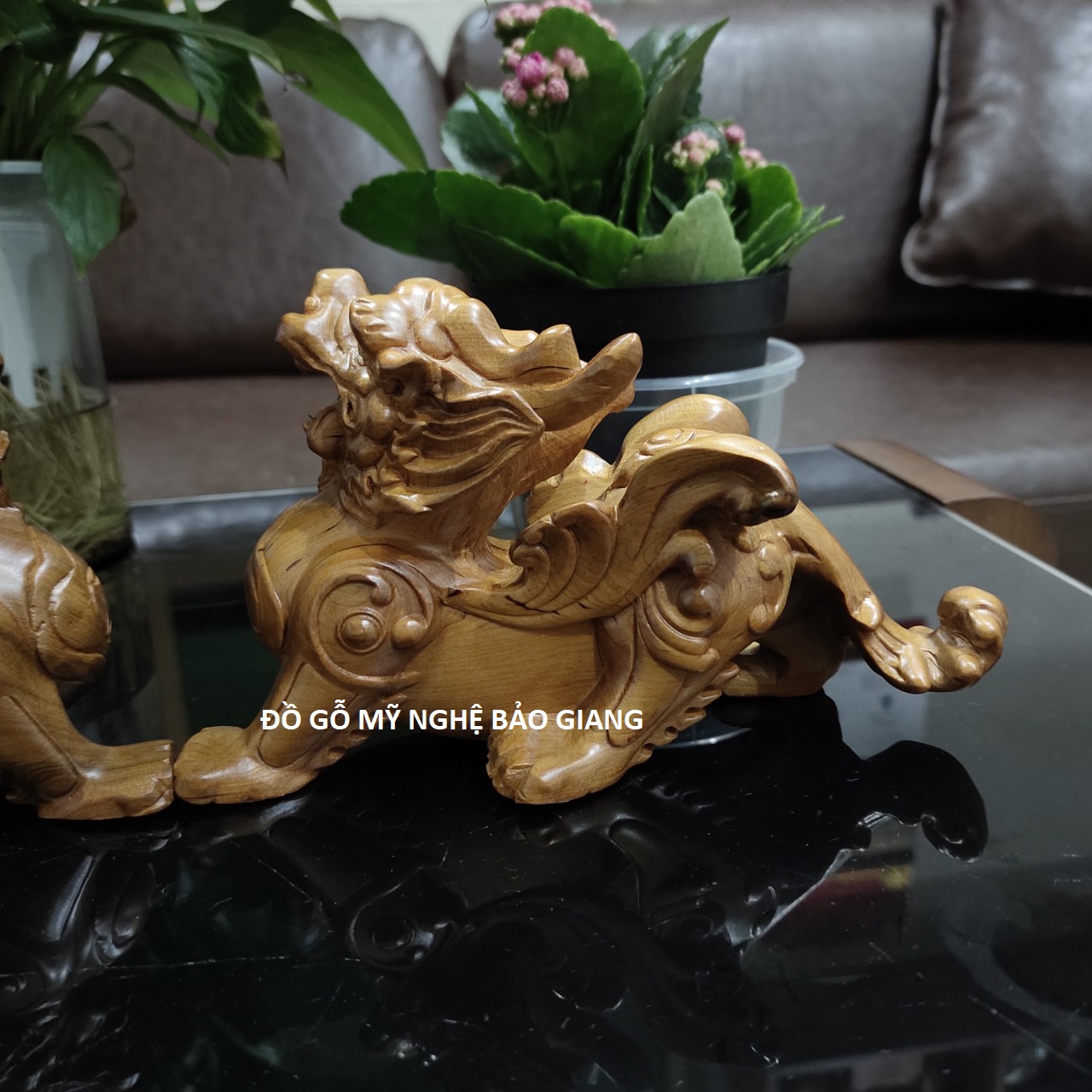 Cặp tỳ hưu tài lộc gỗ bách xanh thơm