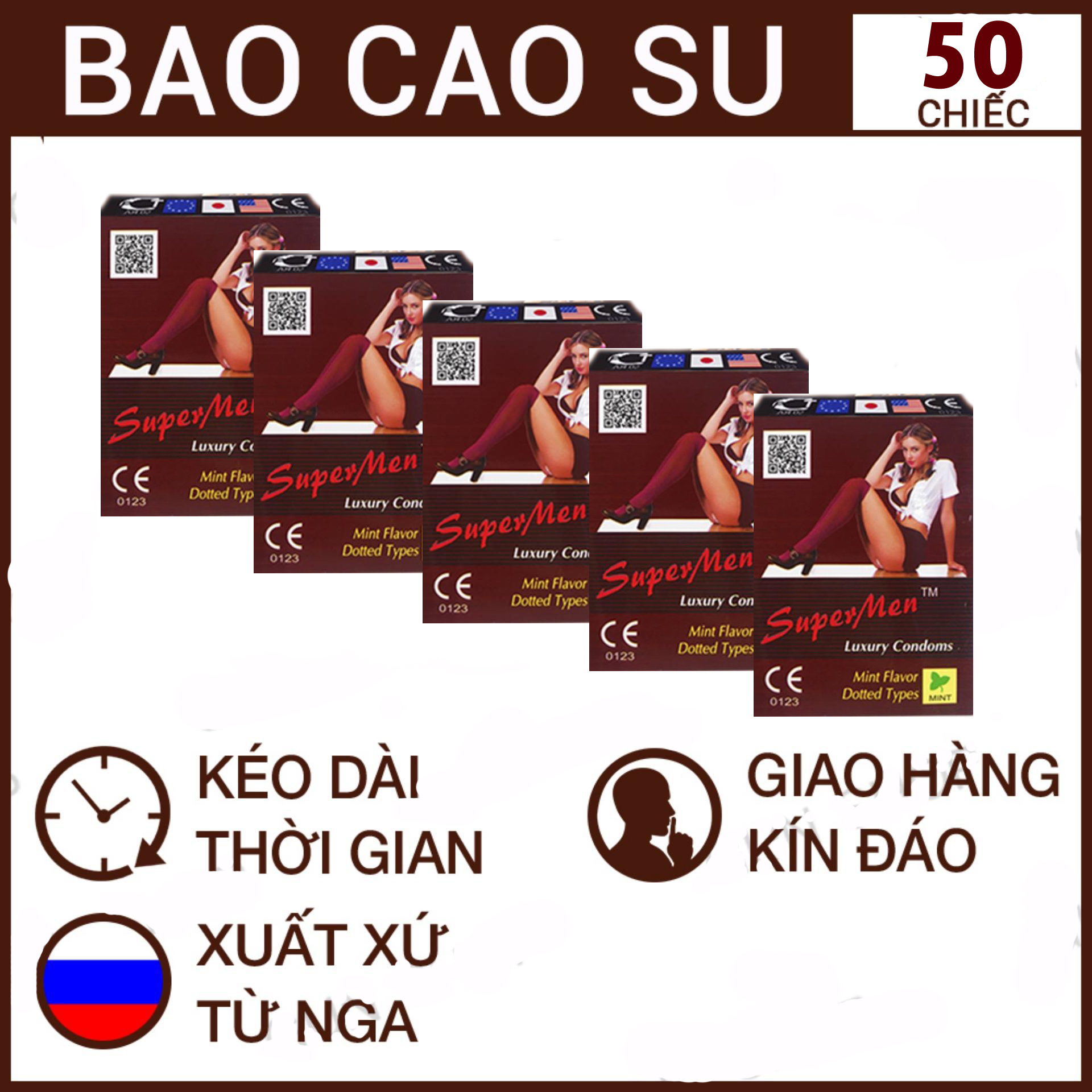 [HCM][50 chiếc] Bộ 5 Supermen - 10 chiếc / hộp