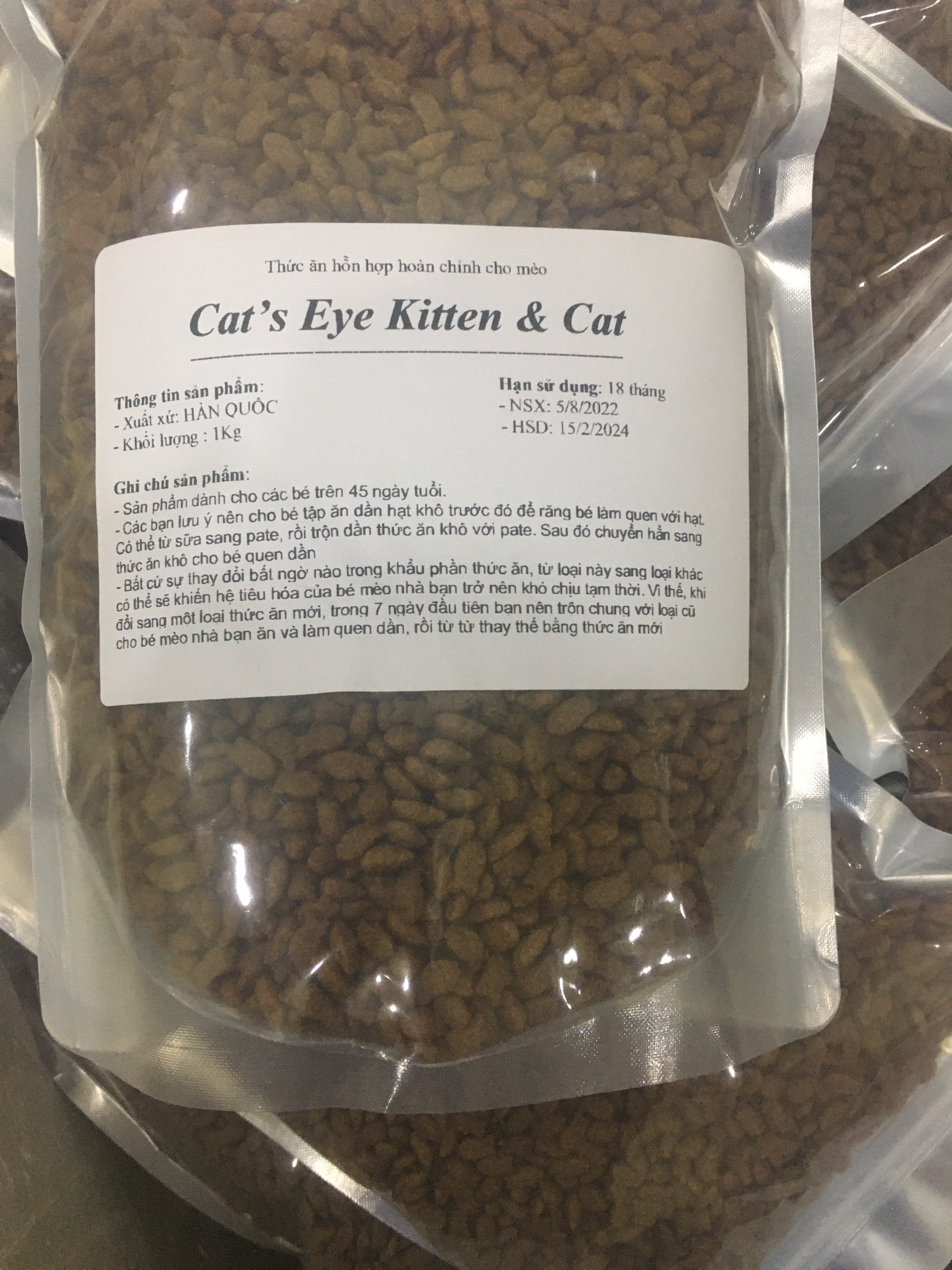 Thức ăn hạt CATSRANG cho mèo mọi lứa tuổi TÚI 1KG