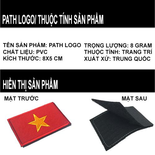 Miếng dán balo/túi xách Logo Phù Hiệu Việt Nam