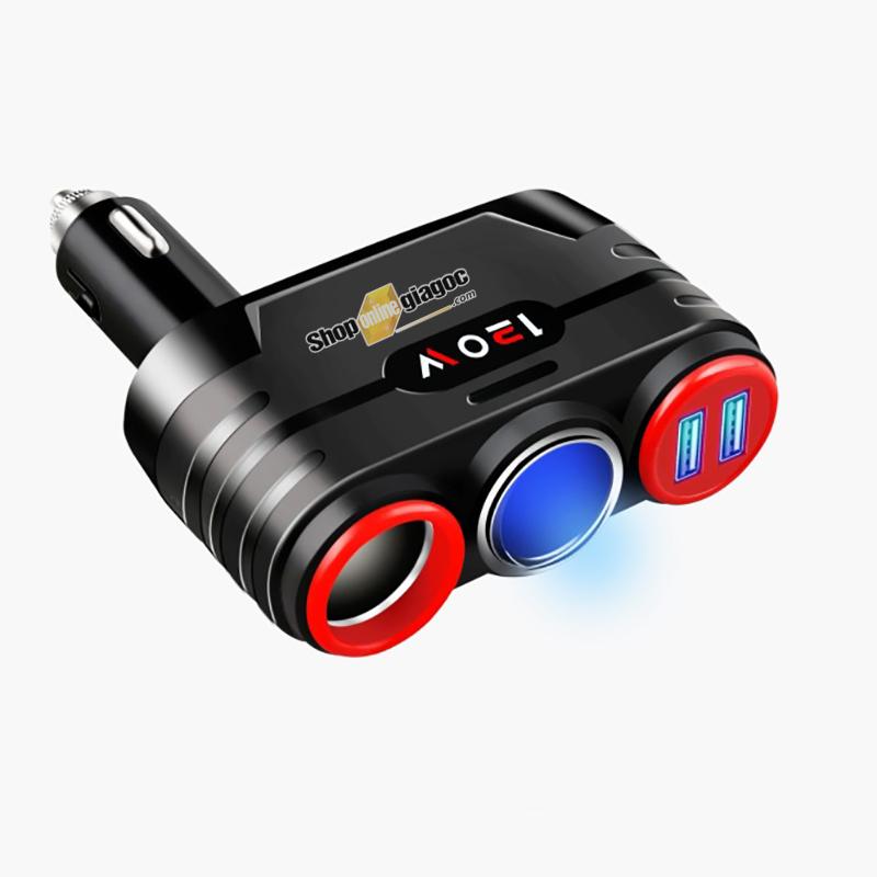 [HCM]Bộ Chia 2 12v-24v 2 Cổng Sạc USB SPW08