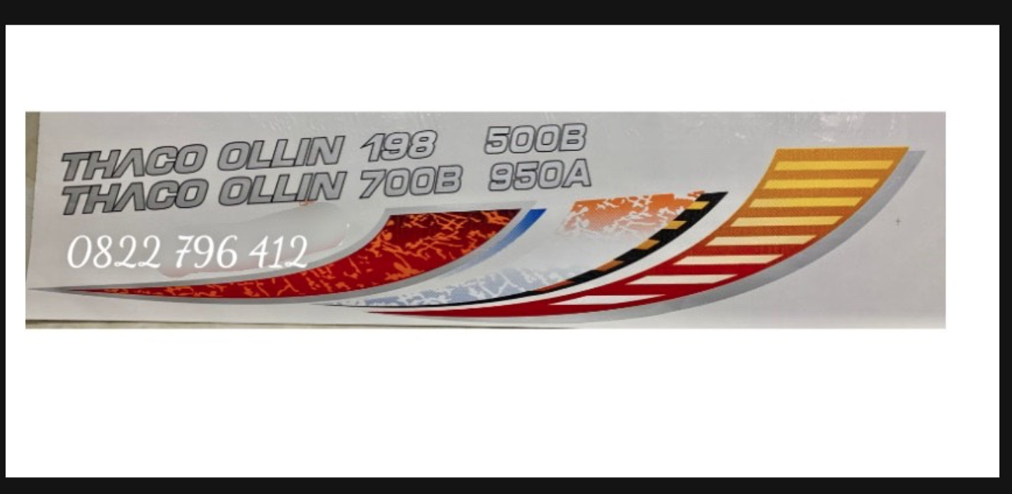 Tem dán xe tải thac ollin 198, thaco ollin 700b , thaco ollin 500b, thaco ollin 950a