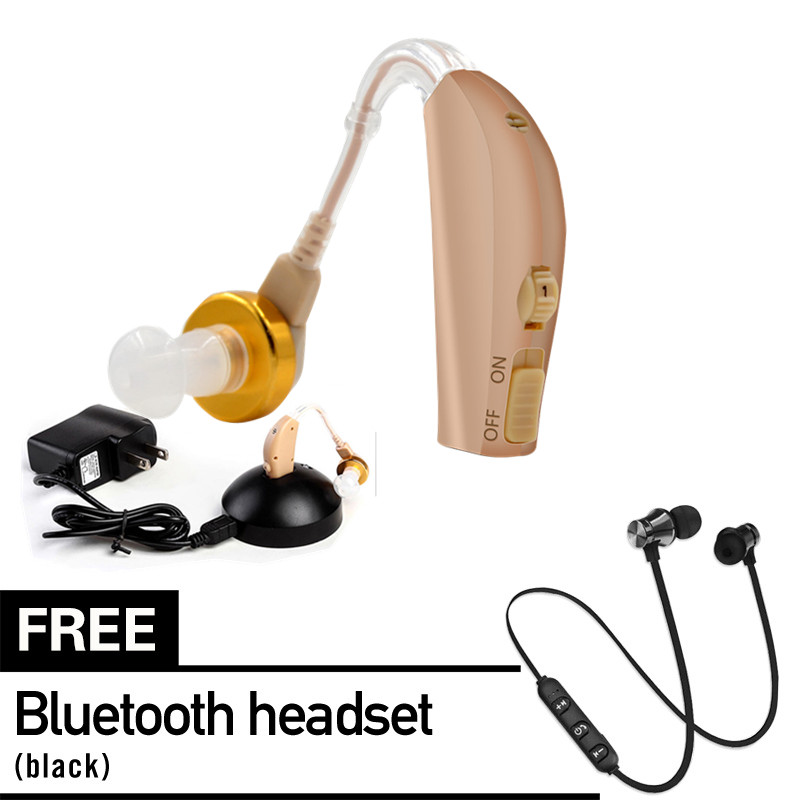 Máy Trợ Thính Gài Tai Cho Người Già Pin Trâu với tai nghe Bluetooth miễn phí