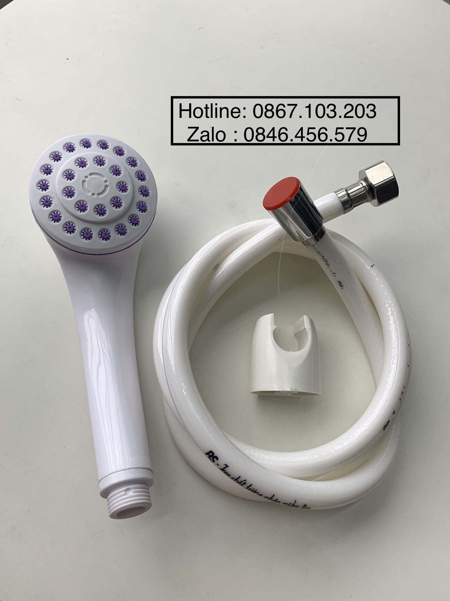 Bộ Vòi Sen Tắm Nhựa Trắng