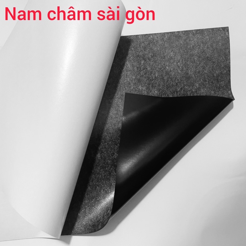 Nam châm lá A4 dày 1mm có keo dán tiện ích
