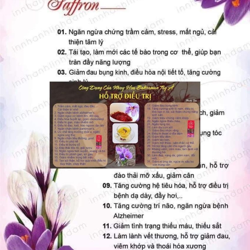 SAFFRON TÂY Á NHỤY HOA NGHỆ TÂY (chính hãng)