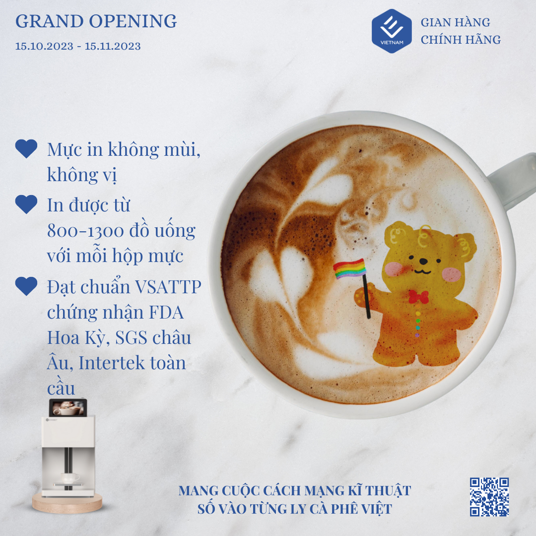 Máy in bọt cà phê EB-FT4 (In một màu)