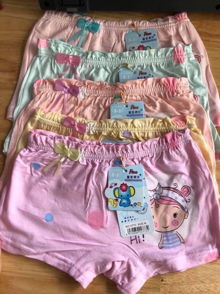 Goodmaket set 5 và set 10 quần chíp đùi hình cô gái siêu yêu cho bé,quần lót đùi cho bé,quần lót trẻ em,quần lót