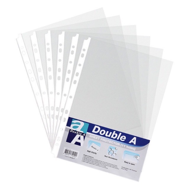 [HCM]Bìa lá lỗ Double A (100 cái/ xấp)