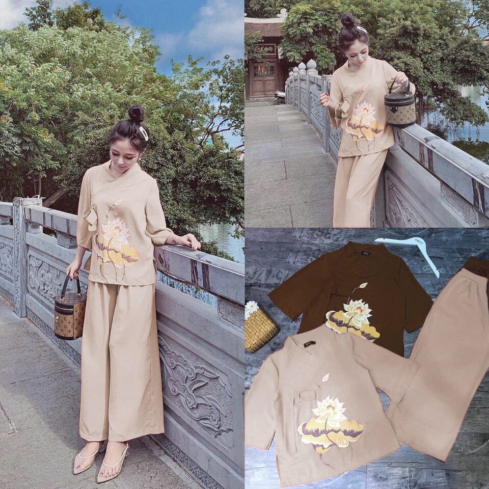 [HCM]SET ĐỒ LAM ĐI CHÙA CAO CẤP