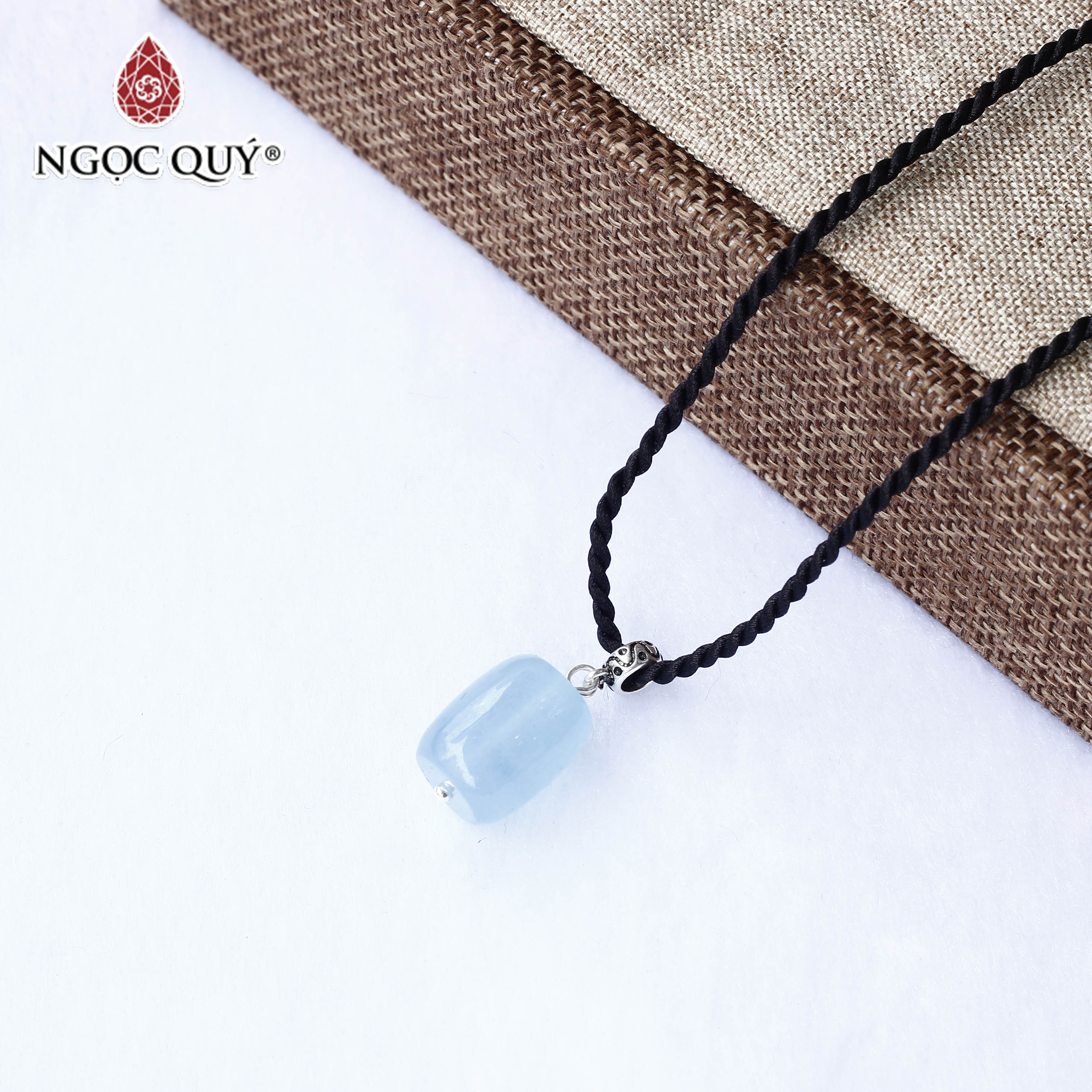 Mặt dây chuyền lu thống hải lam ngọc aquamarine hợp mệnh thủy, mệnh mộc - Ngọc Quý Gemstones