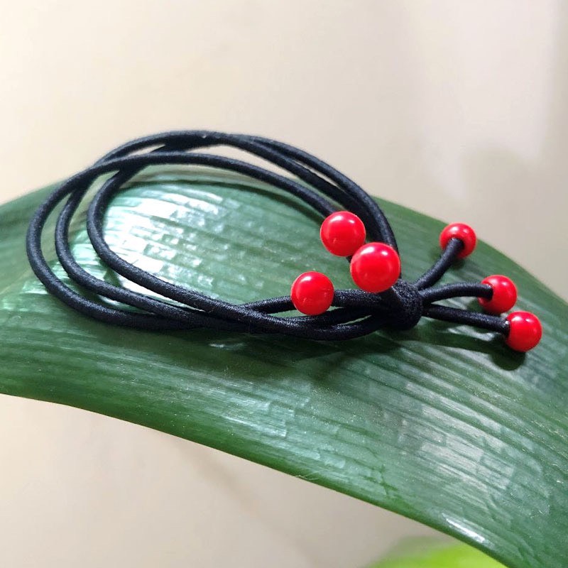 Dây Buộc Tóc Nơ Co Dãn Tốt- Cột Tóc Dễ Thương 6 Hạt