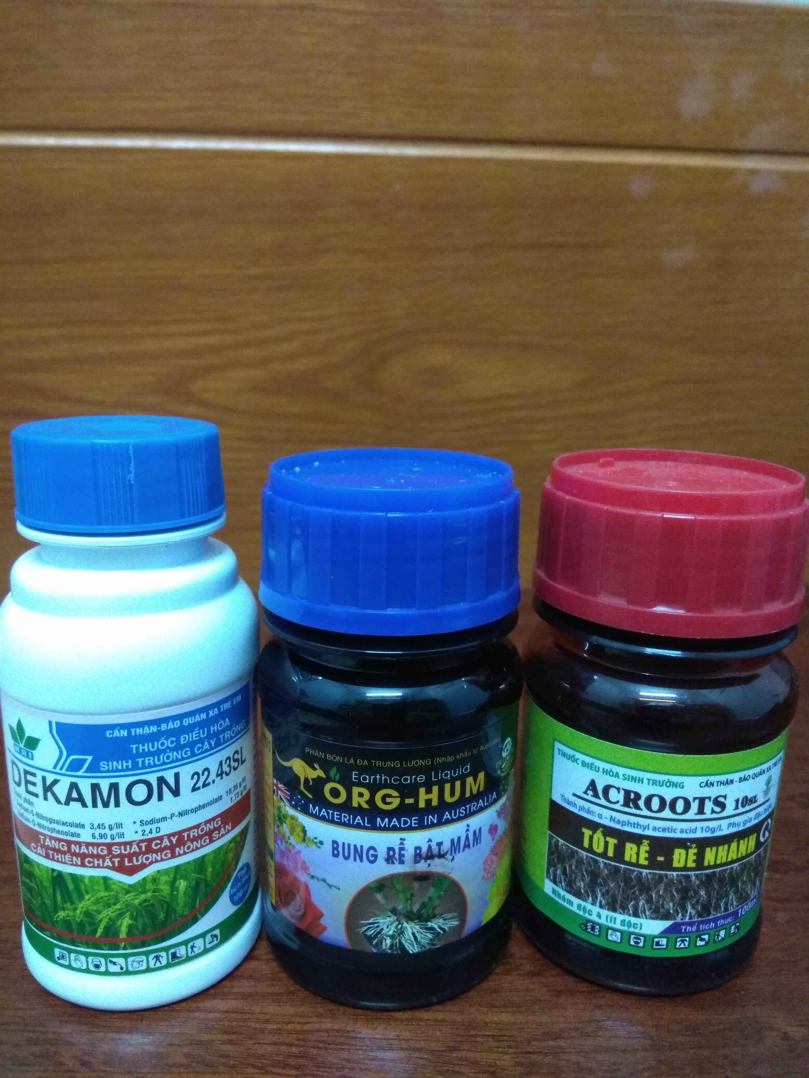 [HCM]Combo kích rễ dưỡng cây sau khi hoa tàn - Org hum-acroots-dekamon-100ml