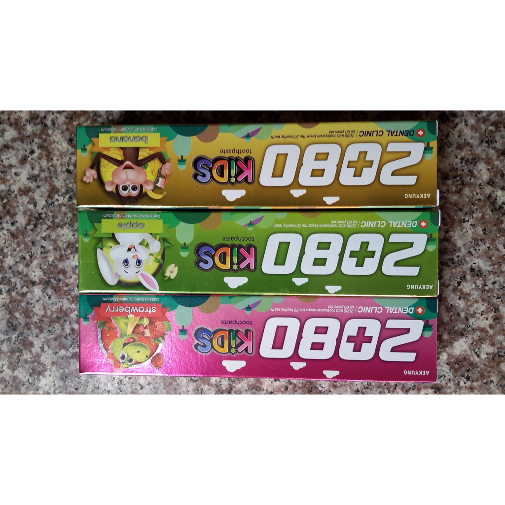 KEM ĐÁNH RĂNG 2080 KIDS ( VỊ DÂU, TÁO, CHUỐI) - chuối