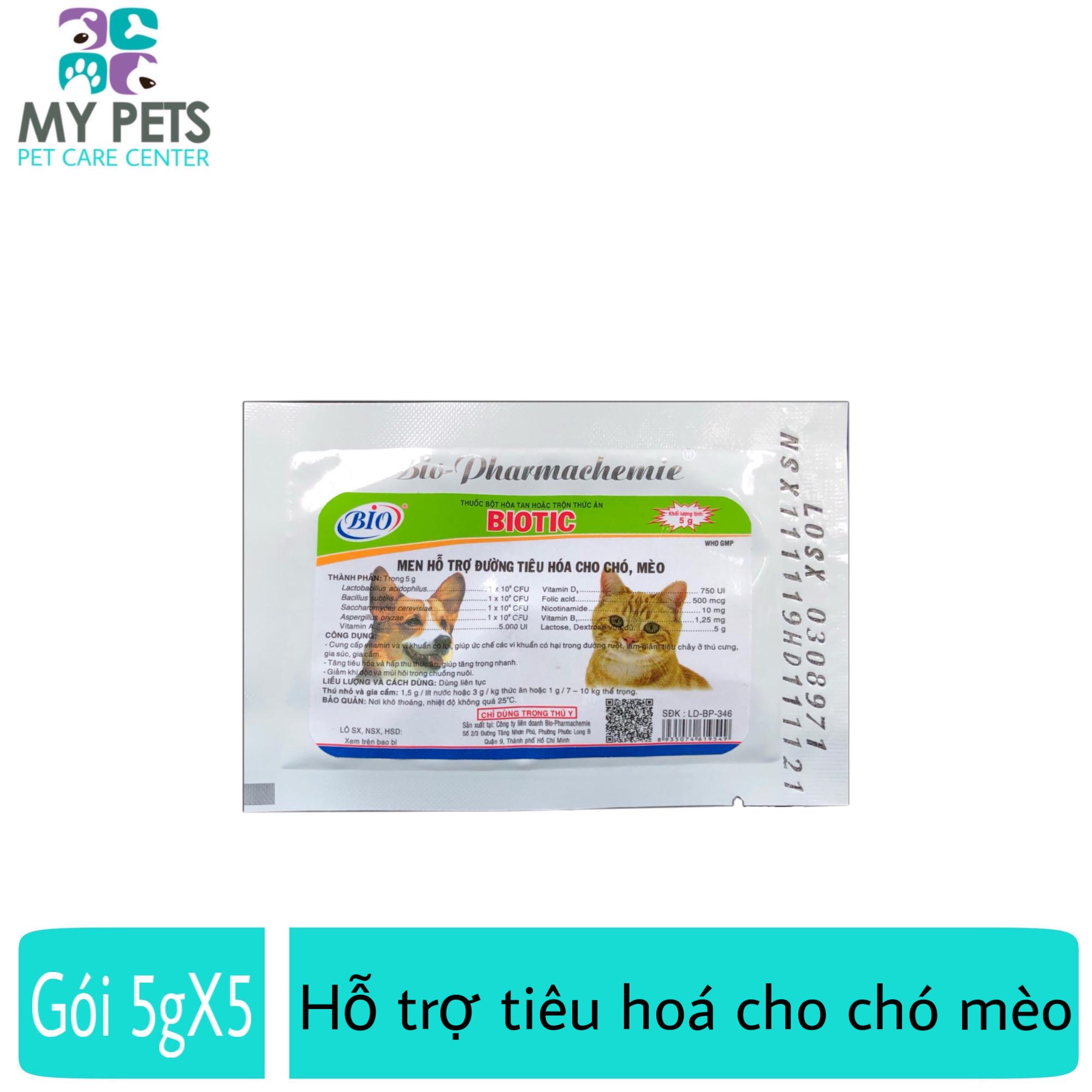 Men tiêu hóa hỗ trợ đường ruột cho chó mèo - 10 gói Biotic
