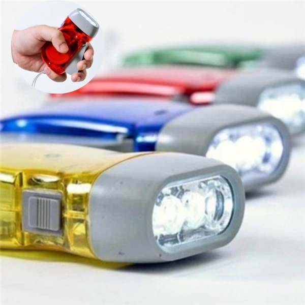 [HCM][SẠC PIN BẰNG TAY] Đèn Pin Sạc Tự Động Bằng Bóp Tay