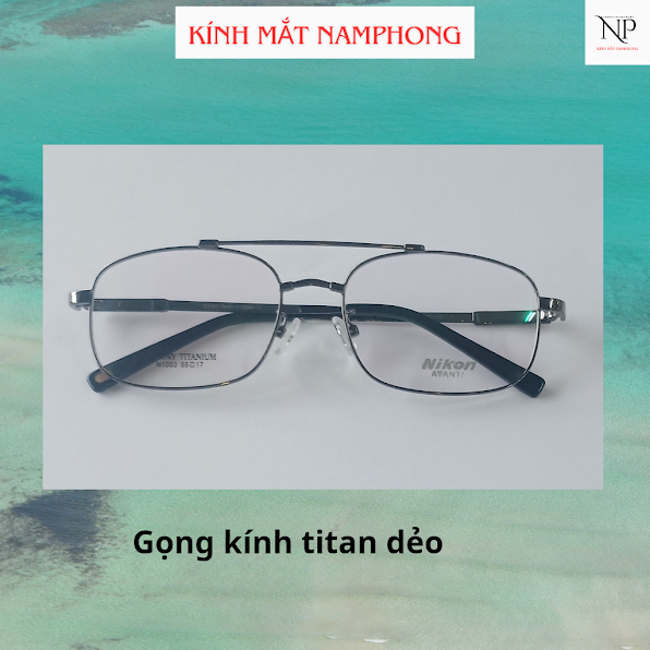 Gọng Kính( dẻo nikon ) titanium 2 cầu
