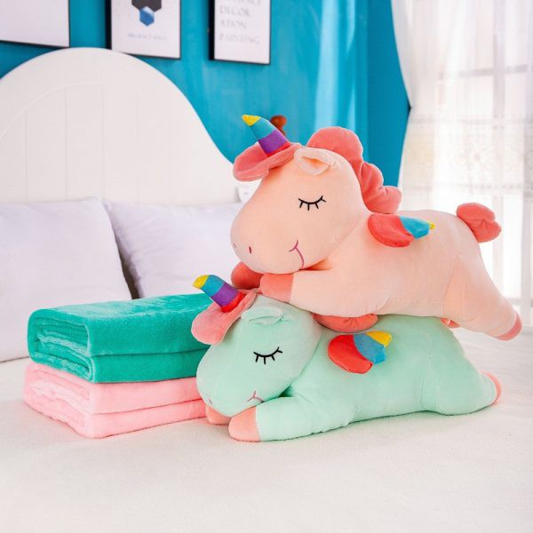 Bộ gối chăn hình ngựa kì lân pony có cánh 3 trong 1 dễ thương