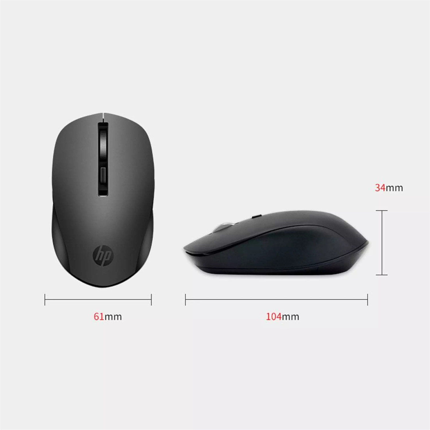 Chuột Mouse không dây HP S1000 PLUS Chính hãng (Có pin, 1xAA, Công tắc)