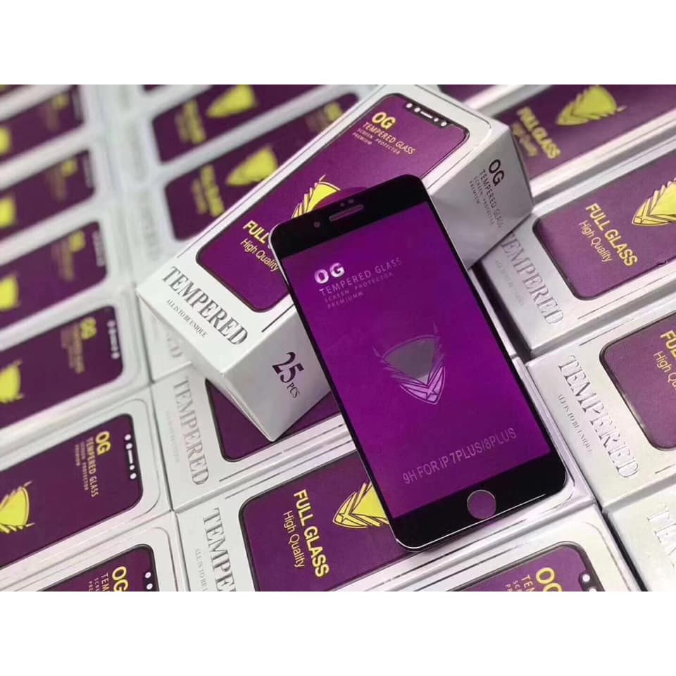 [HCM][HOT] KÍNH CƯỜNG LỰC OG FULL MÀN IPHONE 6G/ 6S / 7G / 8G (Hình thật)