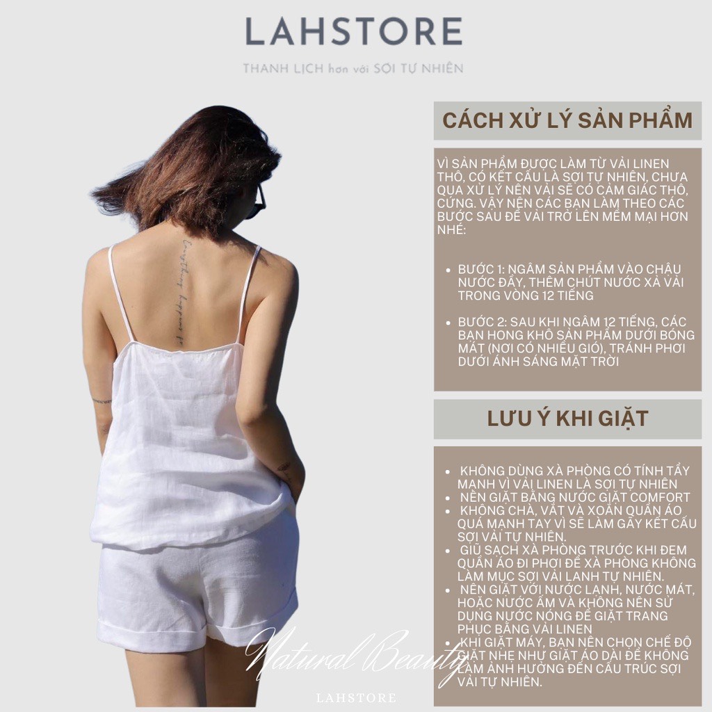 Áo 2 dây nữ SLINEN linen tưng cao cấp mềm mát thiết kế basic (Trắng)