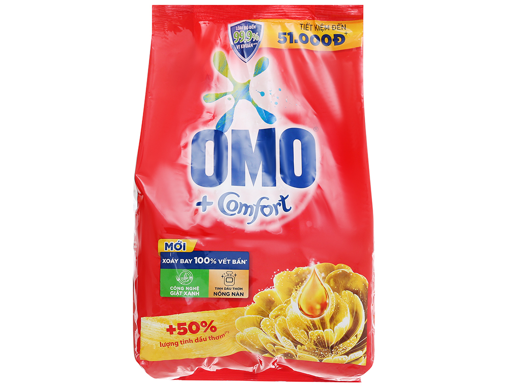 Bột Giặt OMO Comfort Tinh Dầu Thơm Túi 4KG