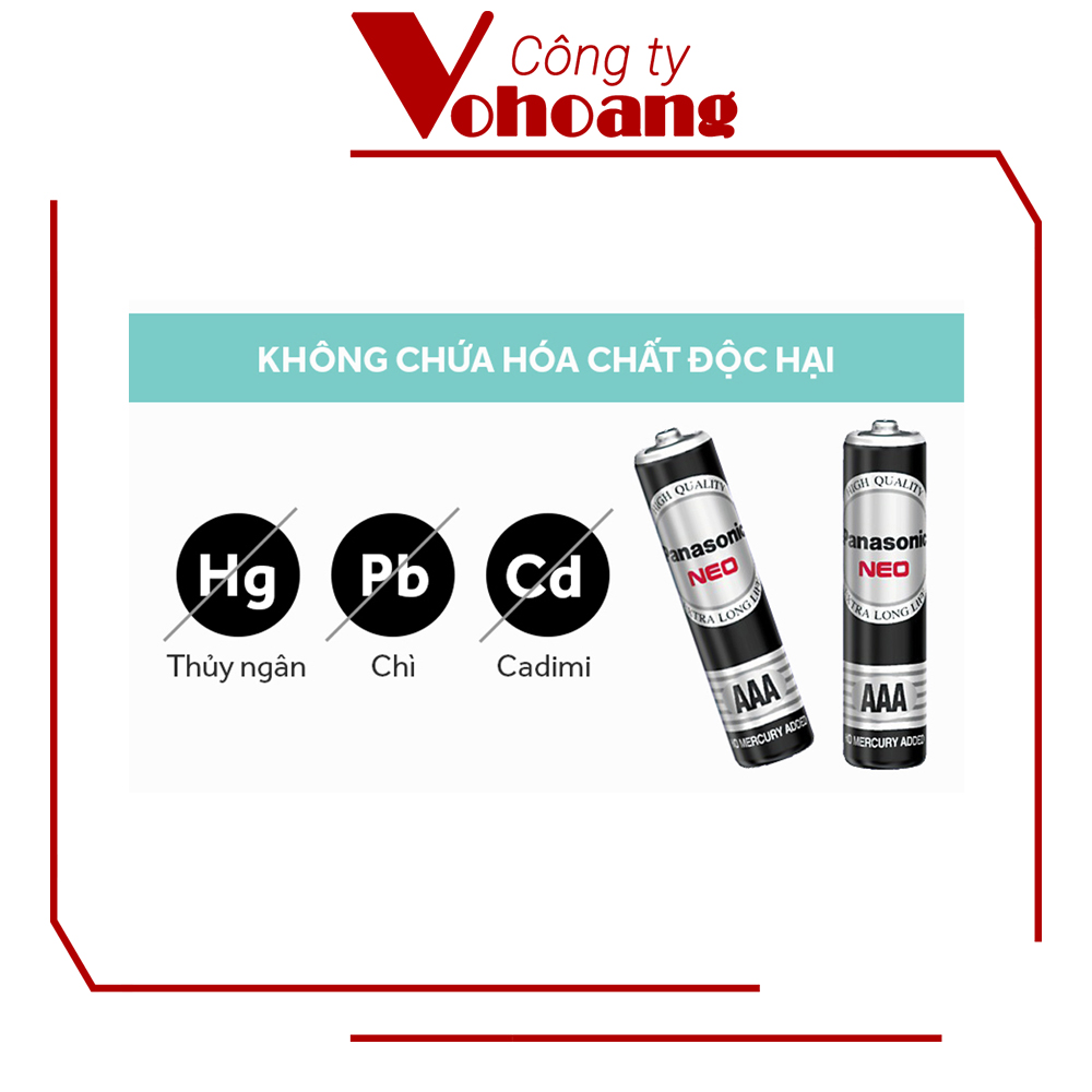 Bộ 10 pin AAA Panasonic R03NT không chảy nước dùng cho remote tivi, remote quạt, máy đĩa CD, v.v...