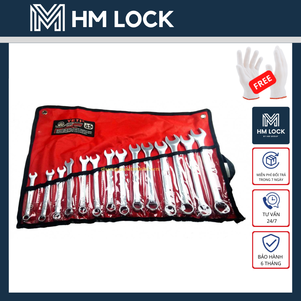 BỘ CỜ LÊ VÒNG MIỆNG 14 MÓN (10-32mm) - Hàng cao cấp - HM Lock - HM LOCK