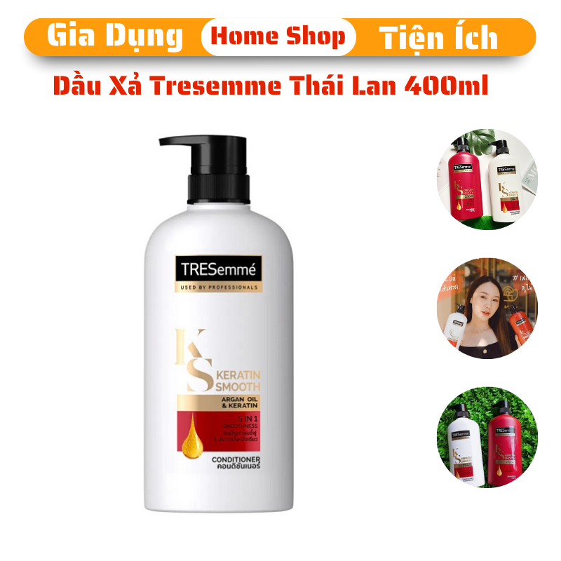 Dầu xả Tresemme Keratin Smooth thái lan chai 400ml ( Màu Trắng )