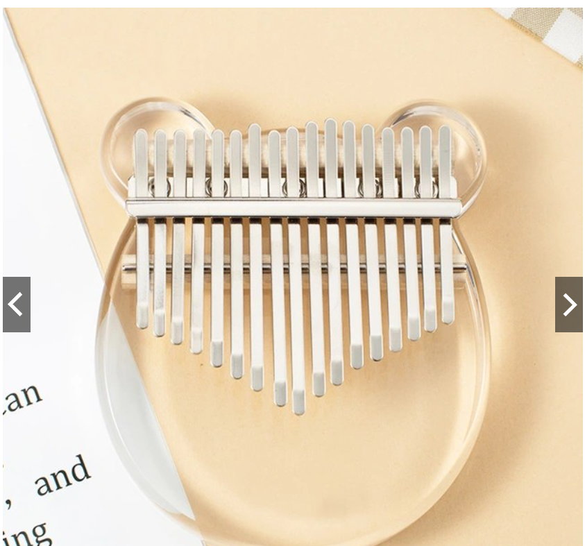 Đàn kalimba trong suốt 17 phím gấu pha lê TONIC-002