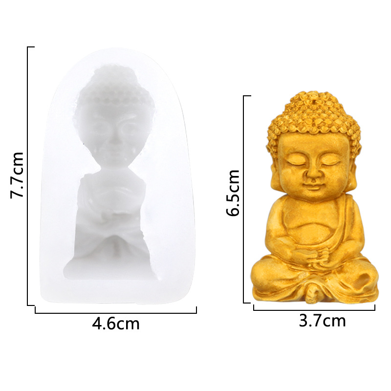 Khuôn silicon Phật Tổ làm bánh rau câu 3D 4D