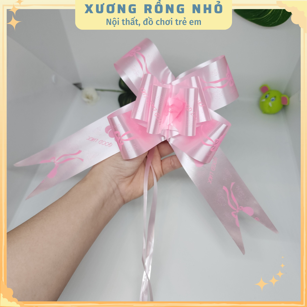 Nơ rút bông lớn 5cm gói quà ,gấu bông, quà tặng, hộp quà xương rồng nhỏ