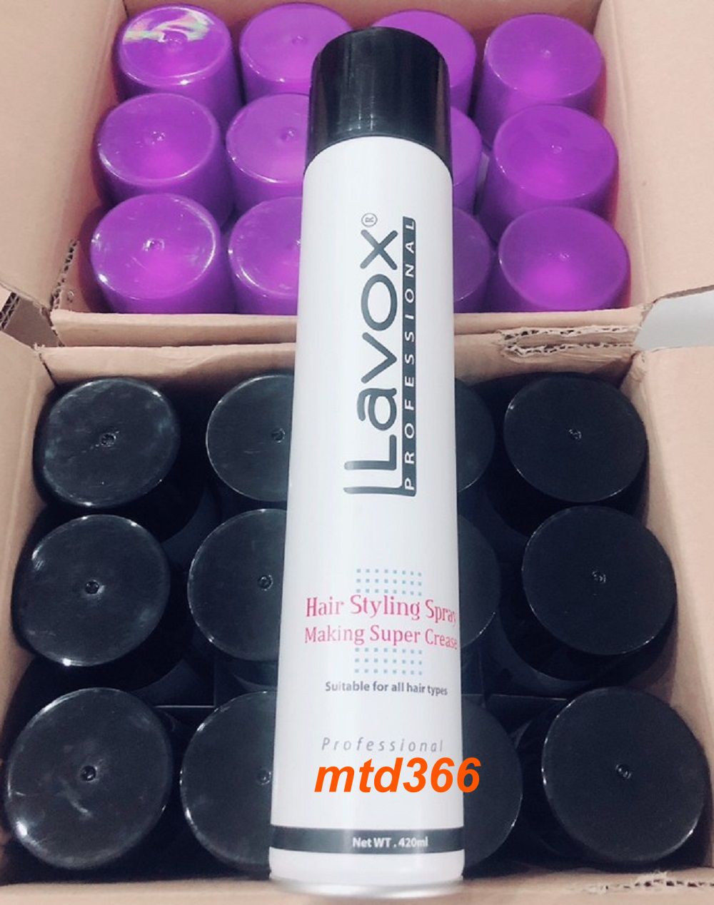 Keo Xịt Tóc Giữ Nếp Cứng (Đen) Lavox 420ml .
