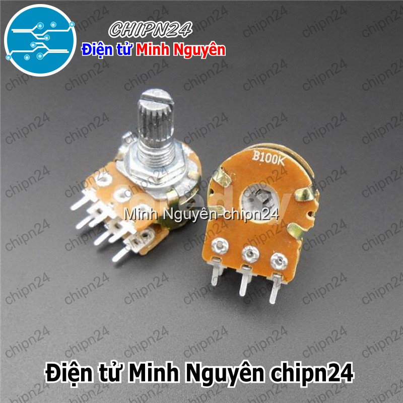 [3 cái] (F148) Biến trở Volume Đôi 500K WH148 (B504 504 6 chân) - HH003812