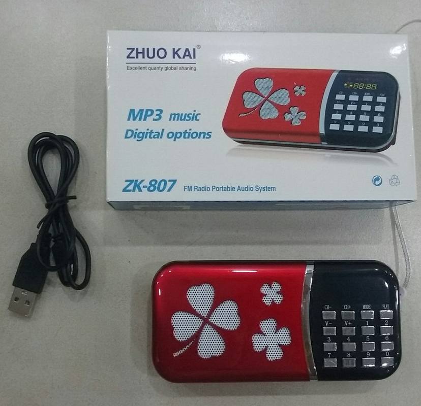 Loa cắm thẻ usb zhuo kai zk-807 nghe pháp