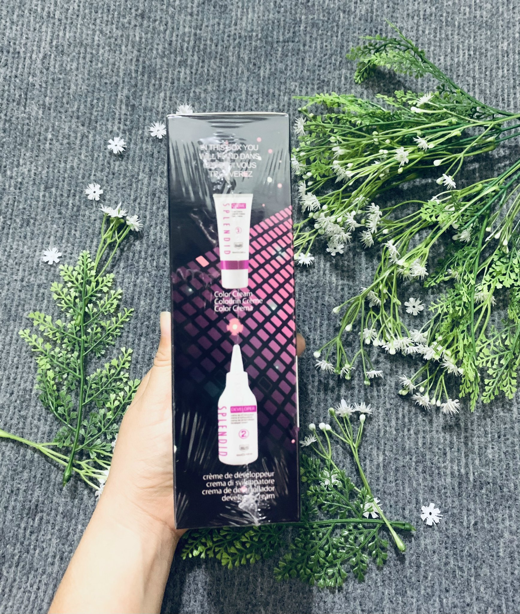 Màu nhuộm phủ bạc aurane 60ml x2