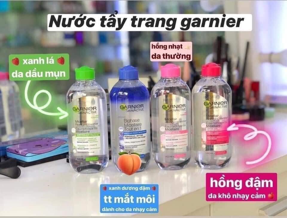 [Loại 400ml] Nước Tẩy Trang Garnier Skinactive Micellar Cleansing