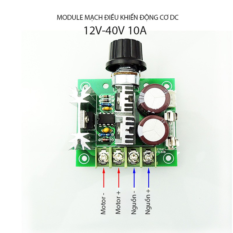 Mạch điều khiển tốc độ động cơ 12V/24V DC-40V DC -10A