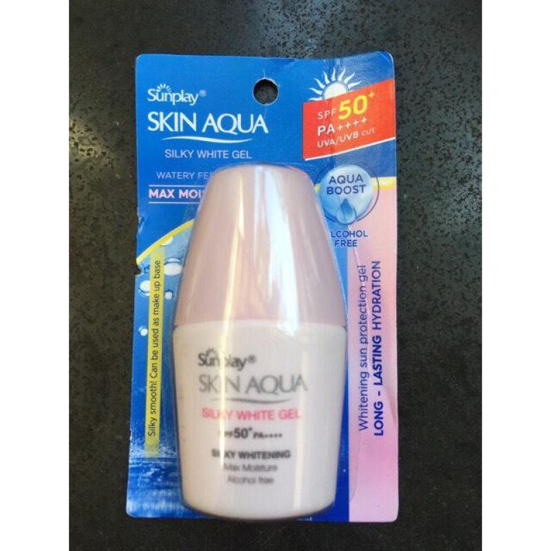 Combo 20 Gel chống nắng Sunplay Skin Aqua Silky White Gel SPF50+, PA++++ 6g - tuýp mini - tương đương 120ml nhập khẩu