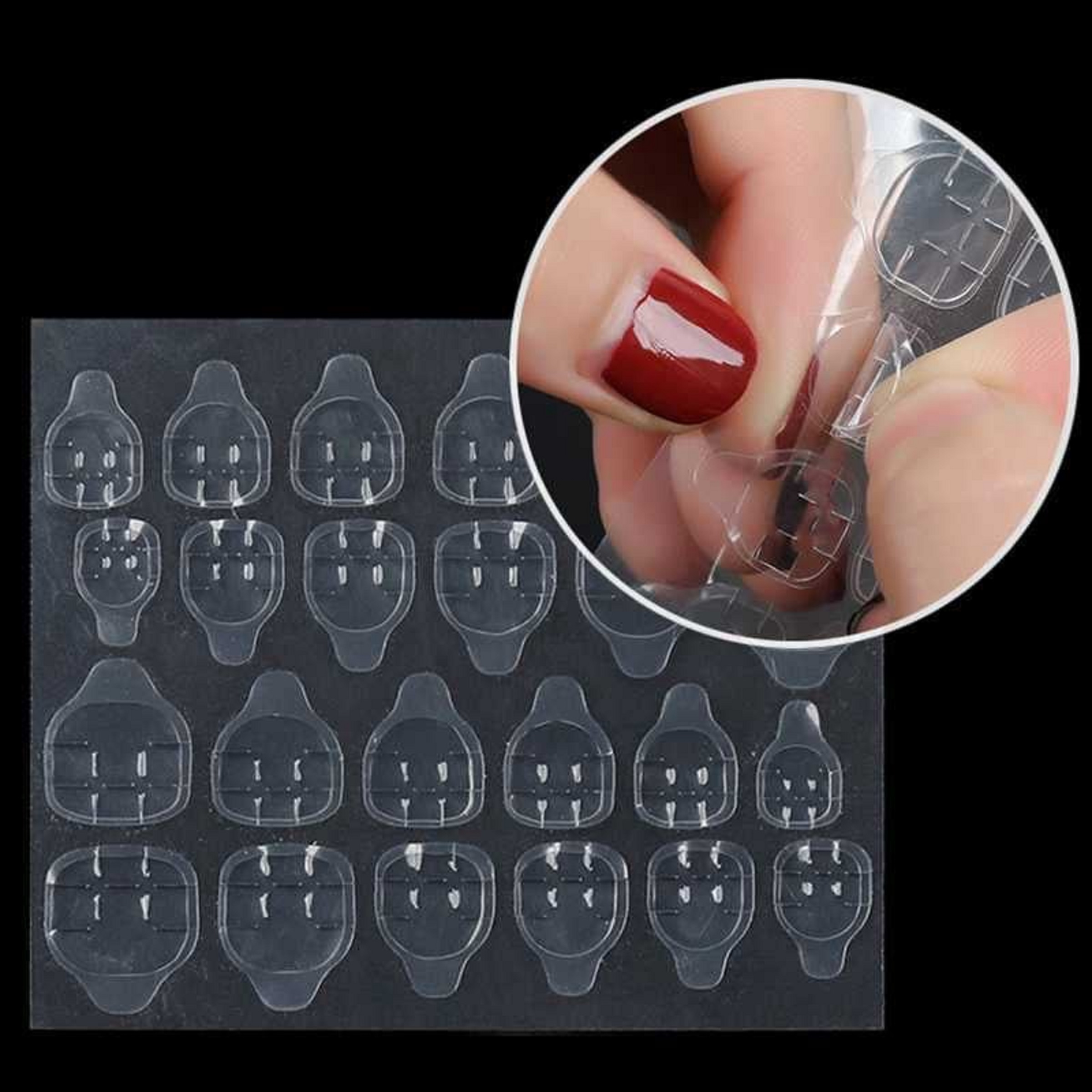 Miếng keo silicon dán móng giả đa năng tiện ích loại 24 móng