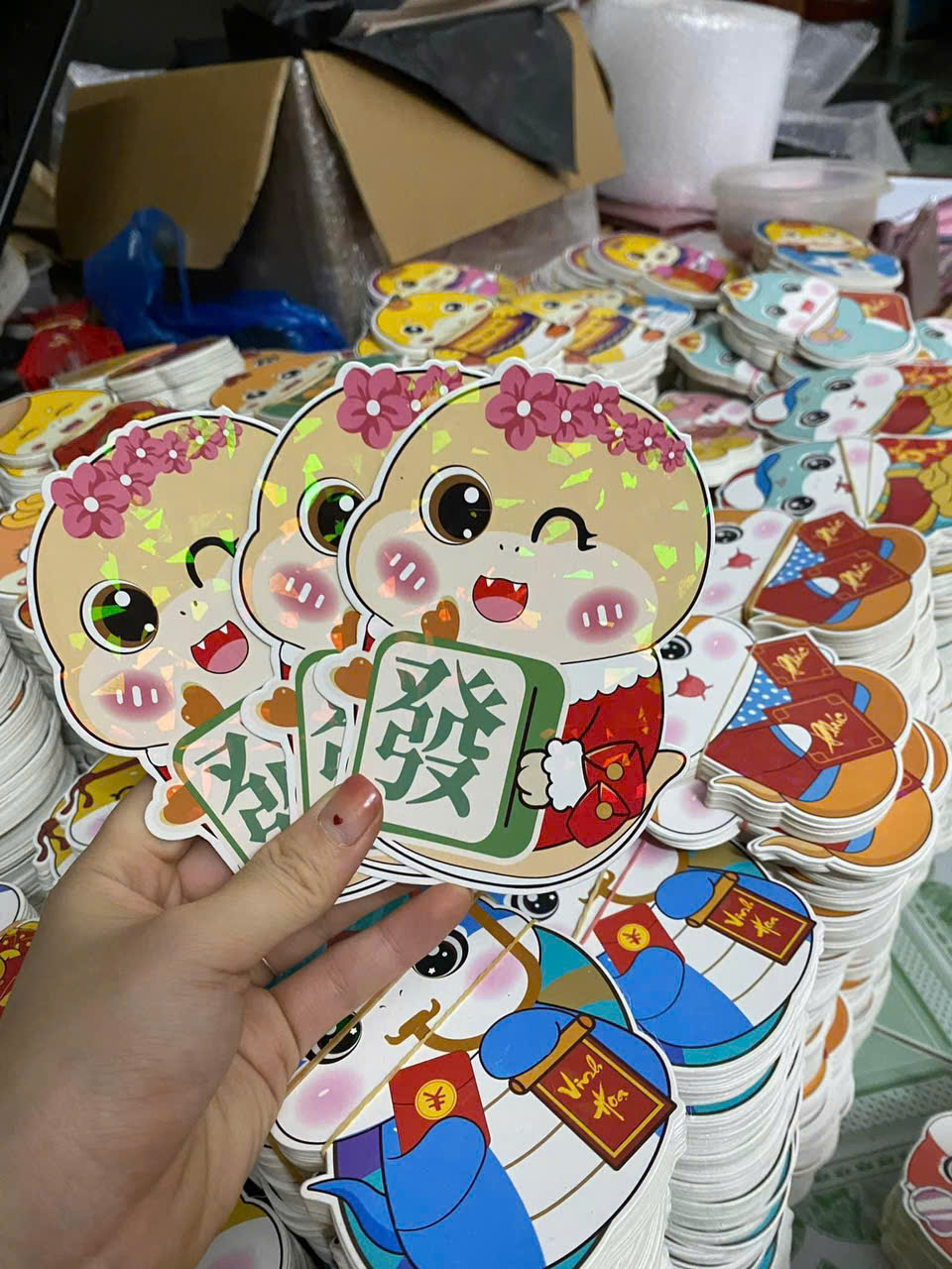 Combo 50 lì xì chibi mẫu rắn năm 2025 siêu hót