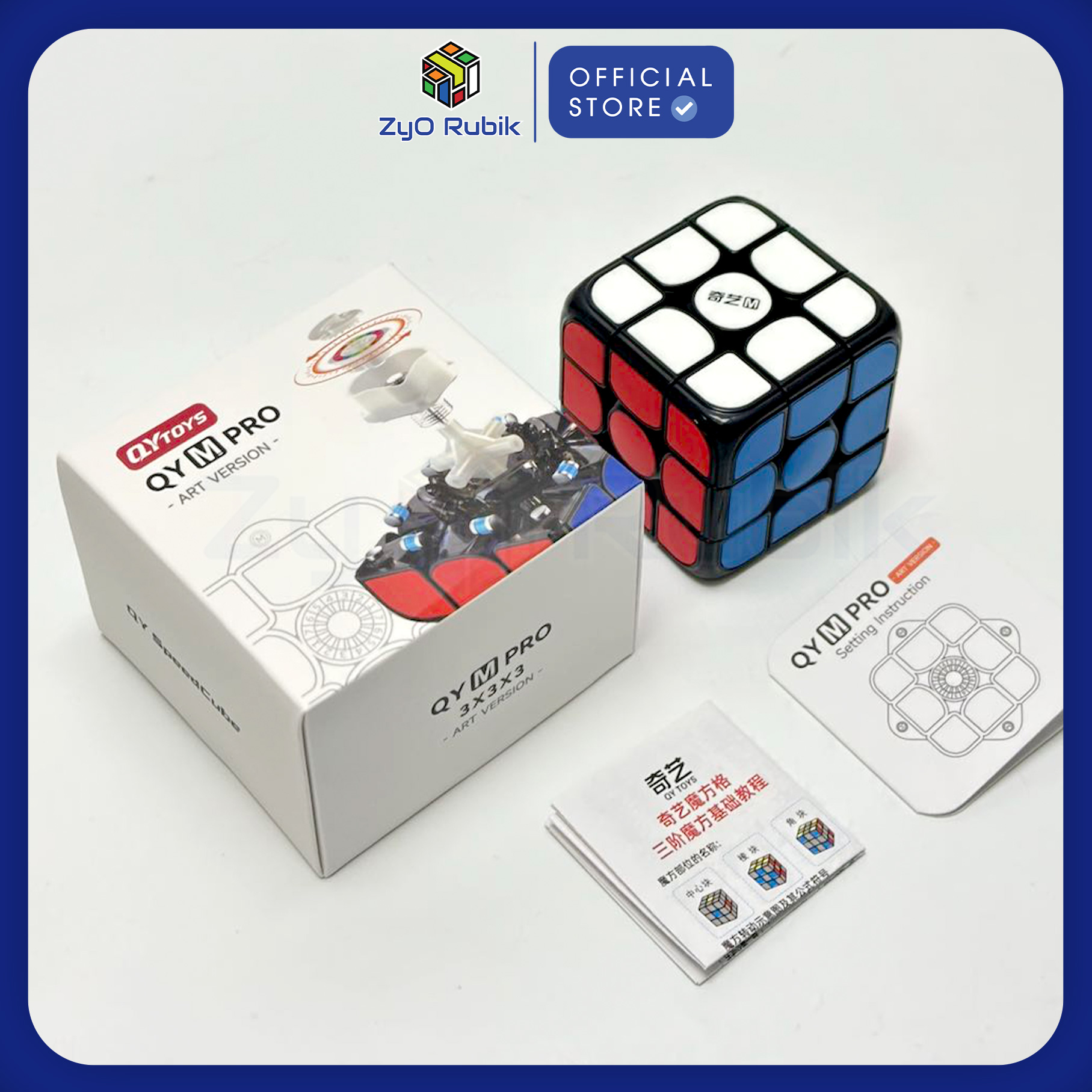 Qiyi M Pro Art 3x3 cube color edition 2024 sticker-Qiyi M Pro Art stiker 3x3 cube magnetic-intellectual development toy-zyo Rubik