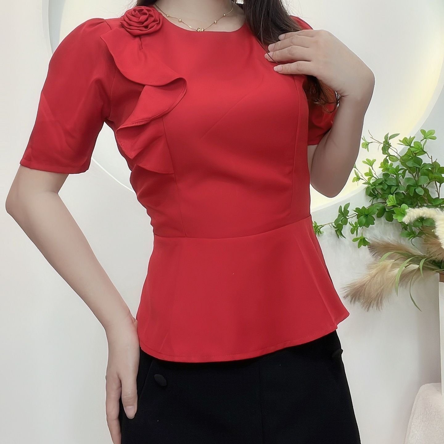 ÁO PEPLUM CÔNG SỞ KẾT HOA SANG TRỌNG