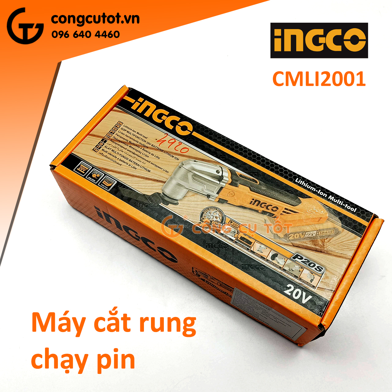 Máy cắt rung đa năng dùng pin Lithium 20V Ingco CMLI2001 ( không bao gồm pin sạc)