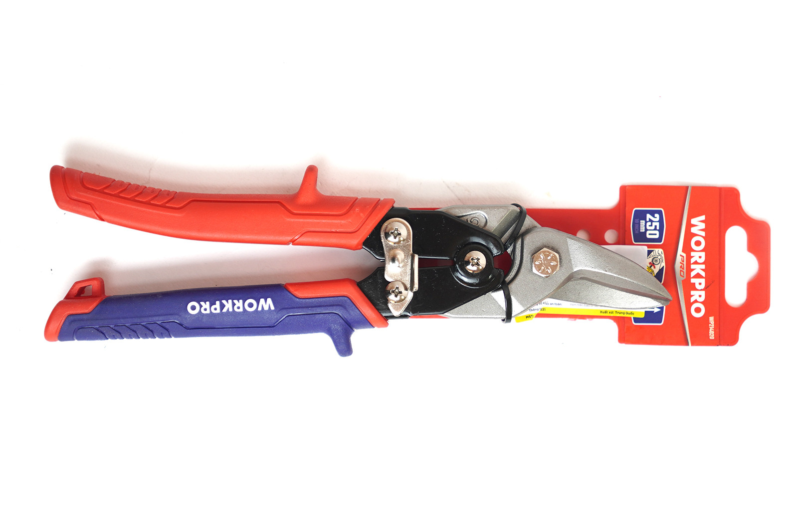 10" kéo cắt tôn mũi cong trái thép cr-mo workpro wp214020