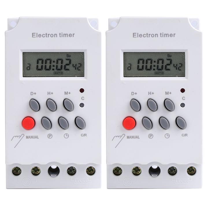 02 timer hẹn giờ điện tử Kg316T-II/25A/220v có khóa phím, công tắc điện hẹn giờ, công tắc hẹn giờ bật tắt điện tự động