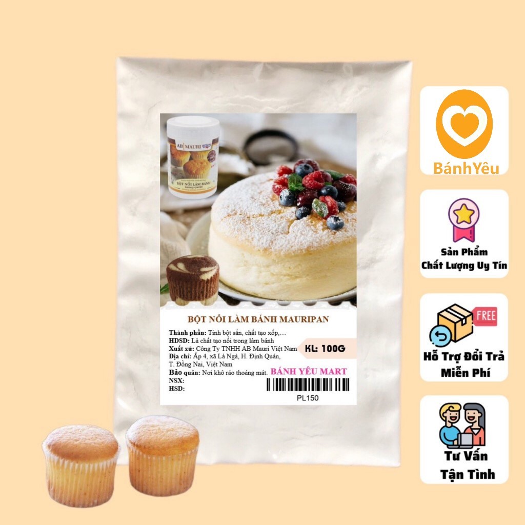 Bột Nổi Làm Bánh Mauri chia lẻ 100g
