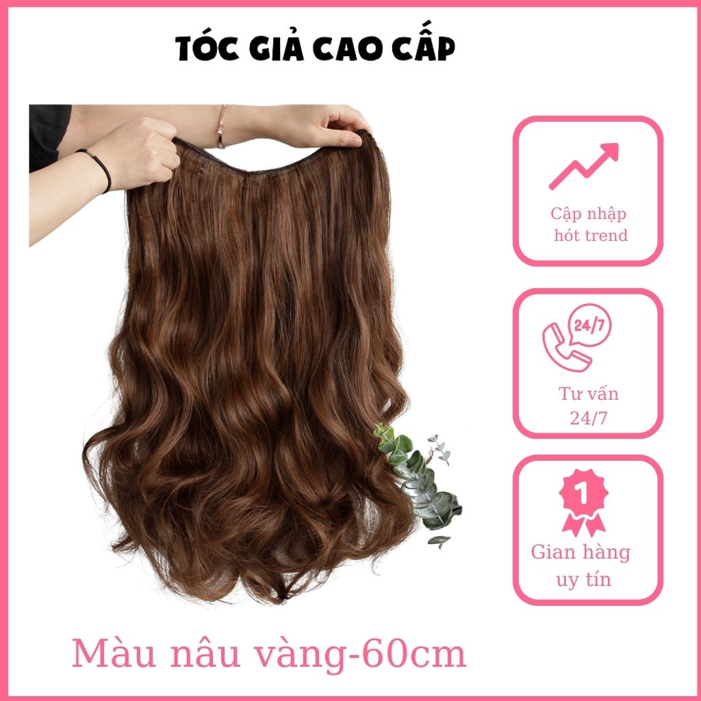 Tóc giả nửa đầu ❤️freeship❤️ tóc kẹp xoăn v40 _ kèm ảnh thật